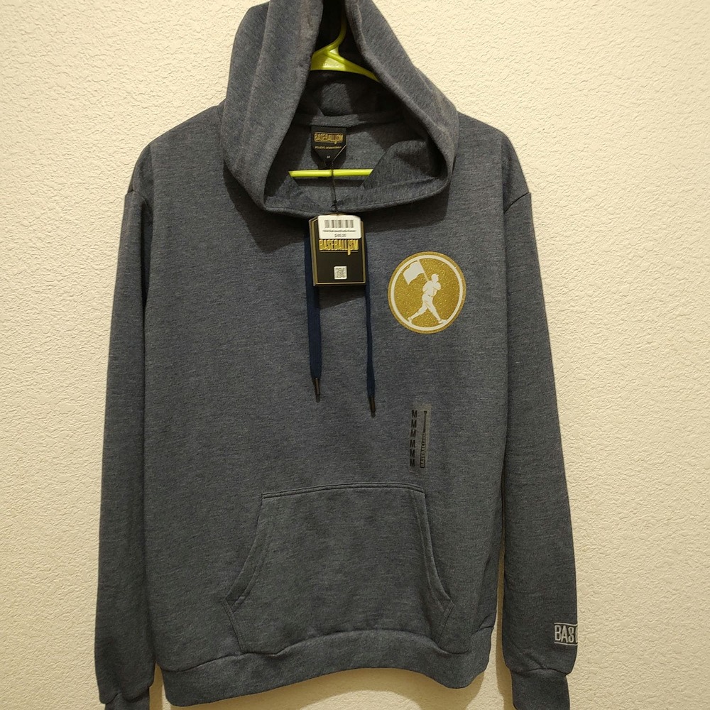 NWT Baseballism Women's Hoodie, dusty blue, size medium
